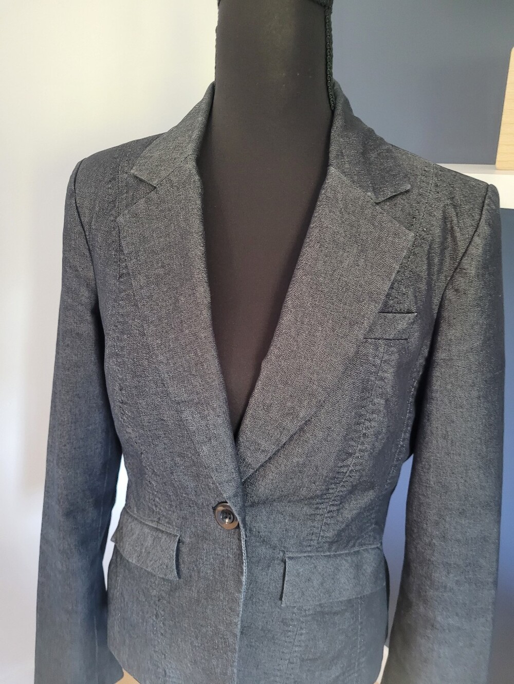 🍂le chateau Y2K Vintage Dark Charcoal Blazer Small - Unique - Make an offer! - Picture 7 of 10